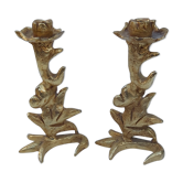 Pair of candlesticks Georges Mathias edition Fondica France