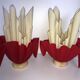 Paire de lampes mouchoirs bicolore
