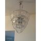 Contemporary Modern Clear "Petals" Glass Chandelier