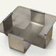 Brushed steel and smoked glass coffee table, by François Monnet – 1970s