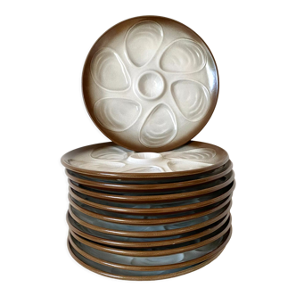 Vintage oyster plates from Salins France