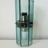 Italian wall light VECA for Fontana Arte – in chrome-plated steel and glass