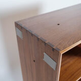 Bookcase in light mahogany designed by Mogens Koch and manufactured by Rud Rasmussen in the 1960s.