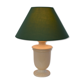 Lampe de table en céramique vintage abat-jour vert