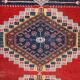 Tapis vintage fait main Boukhara ouzbek 128cm x 199cm (années 1960)