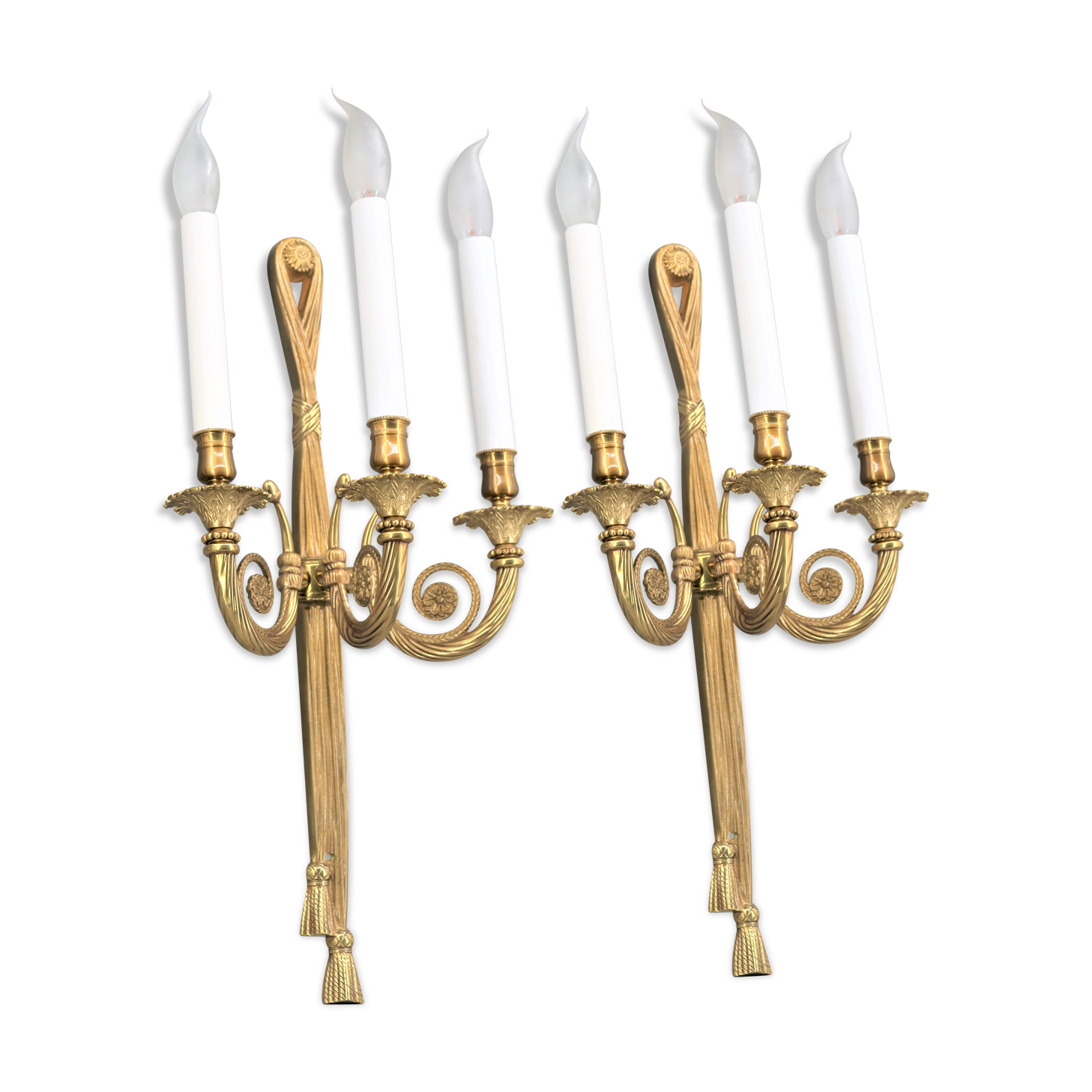 Pair of  Lucien Gau wall lamps