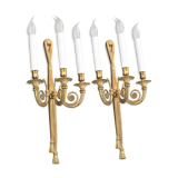Pair of  Lucien Gau wall lamps