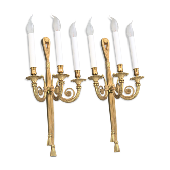 Pair of  Lucien Gau wall lamps
