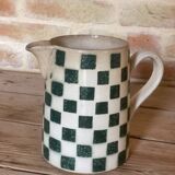 Pichet ancien damier vert Faïencerie de Castres