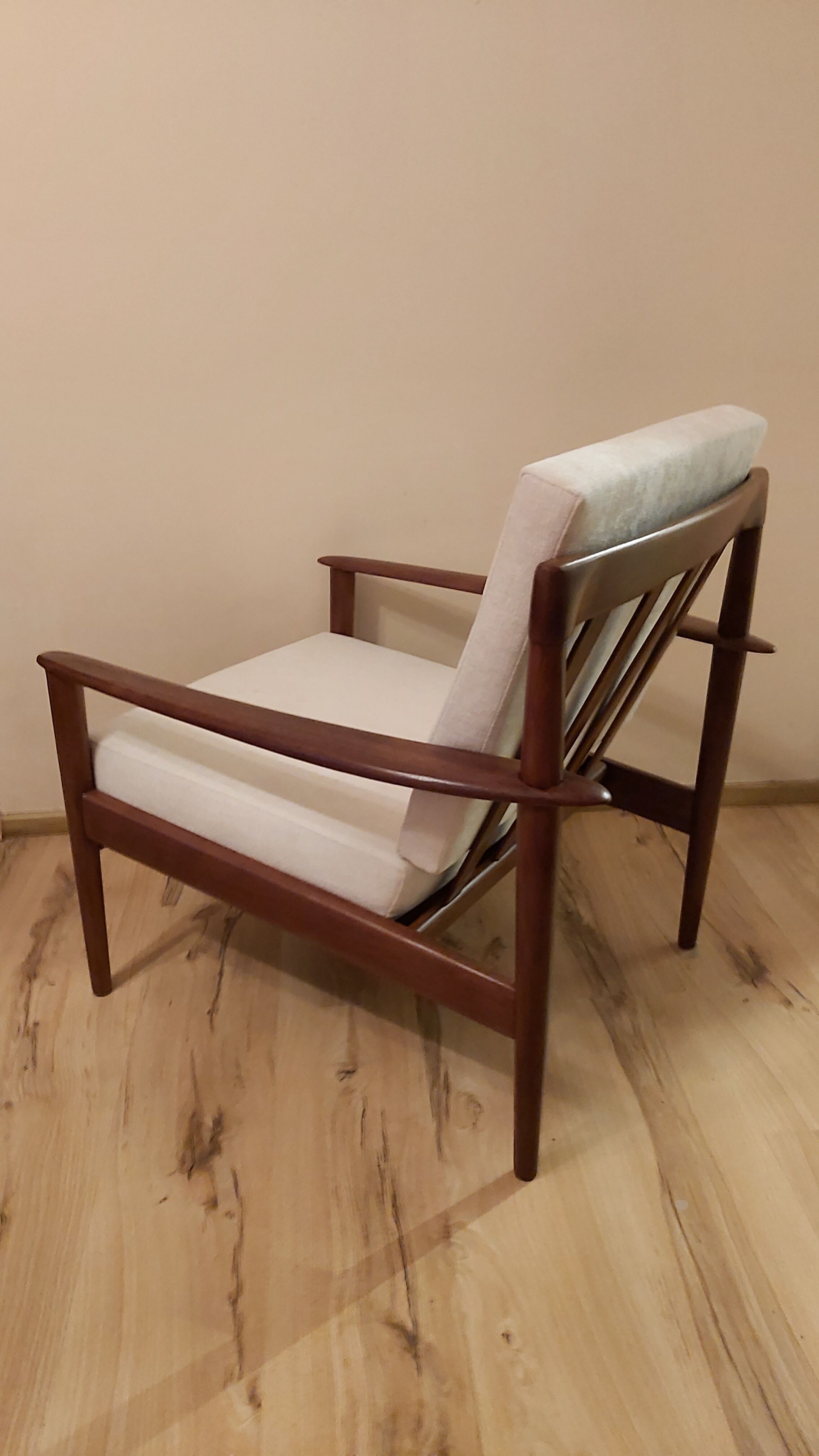 Pair of armchairs by G.Jalk for Poul Jeppesens Møbelfabrik, Denmark, 1950s