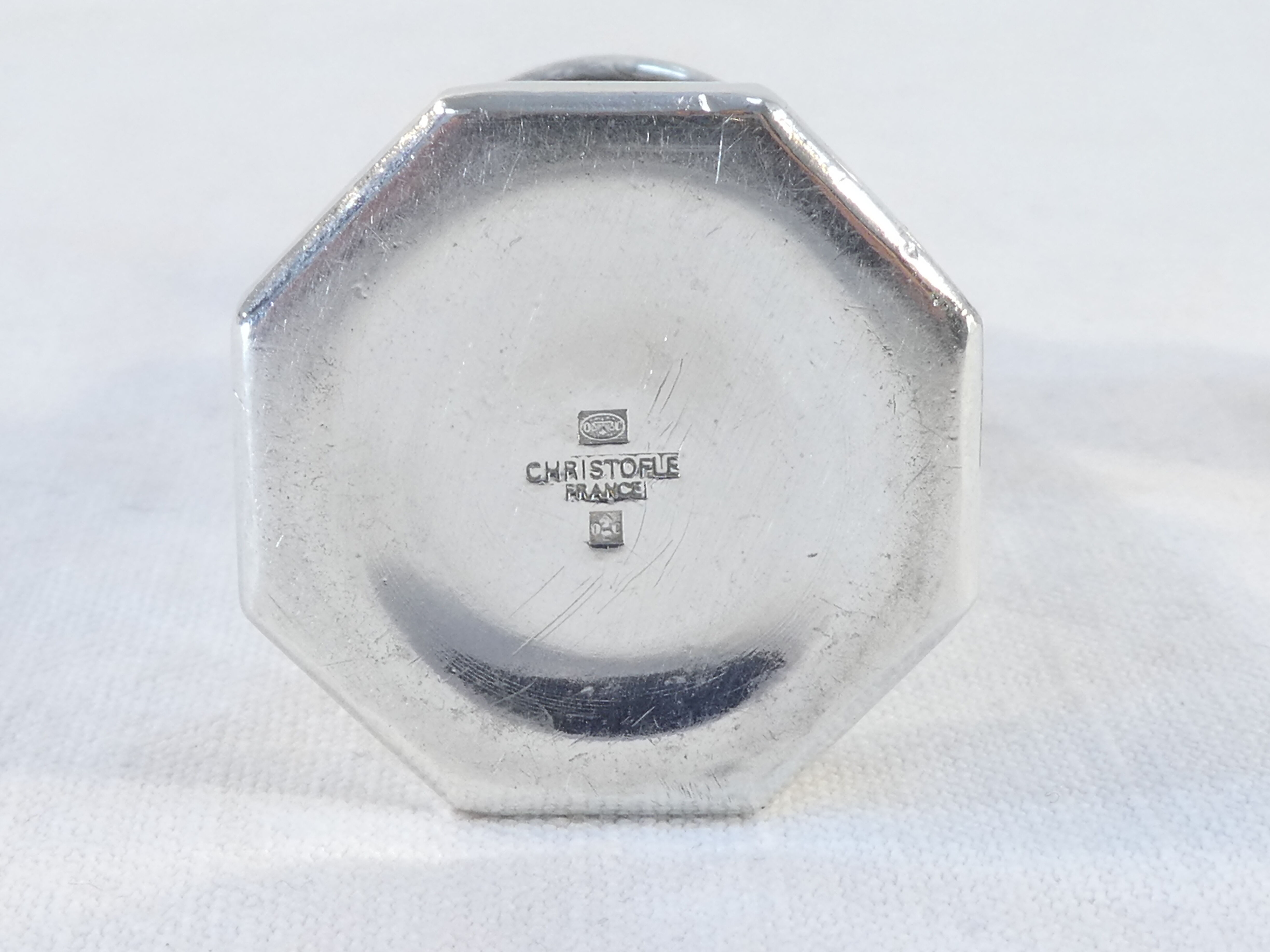 Christofle salt and pepper salt and pepper in silver metal