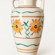 Hand-painted amphora vase by Kupittaan Savi, Finland, 1940s–50s.