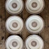 6 flat iron earth plates from Creil & Montereau