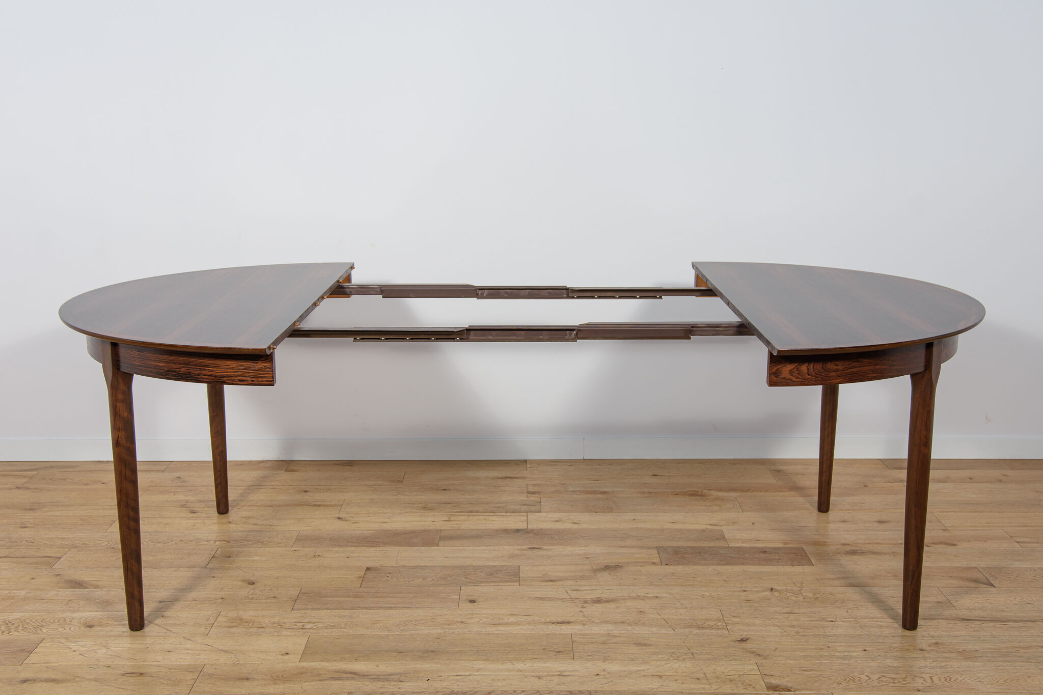 Mid-Century Round Rosewood Extendable Dining Table, Denmark, 1960s