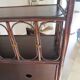 Support buffet bibus woven rattan 2 doors in caning - vintage 60s/70s