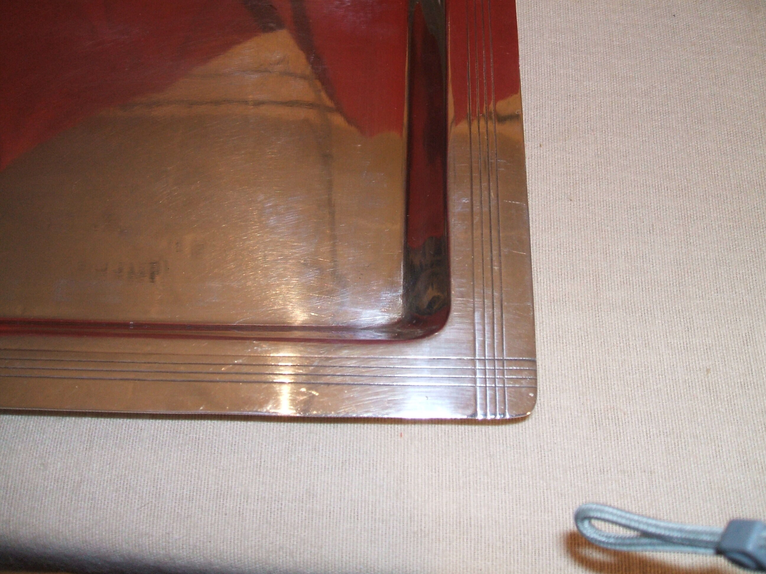 Silver metal tray ercuis art deco