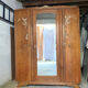 Armoire bois vintage art déco miroir