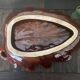 Vintage serving dish in glazed terracotta signed Vallauris