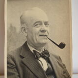 Anonymous silver photo portrait of a man with a pipe