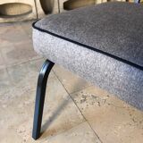 Vintage armchair from the 70s with angora fabric