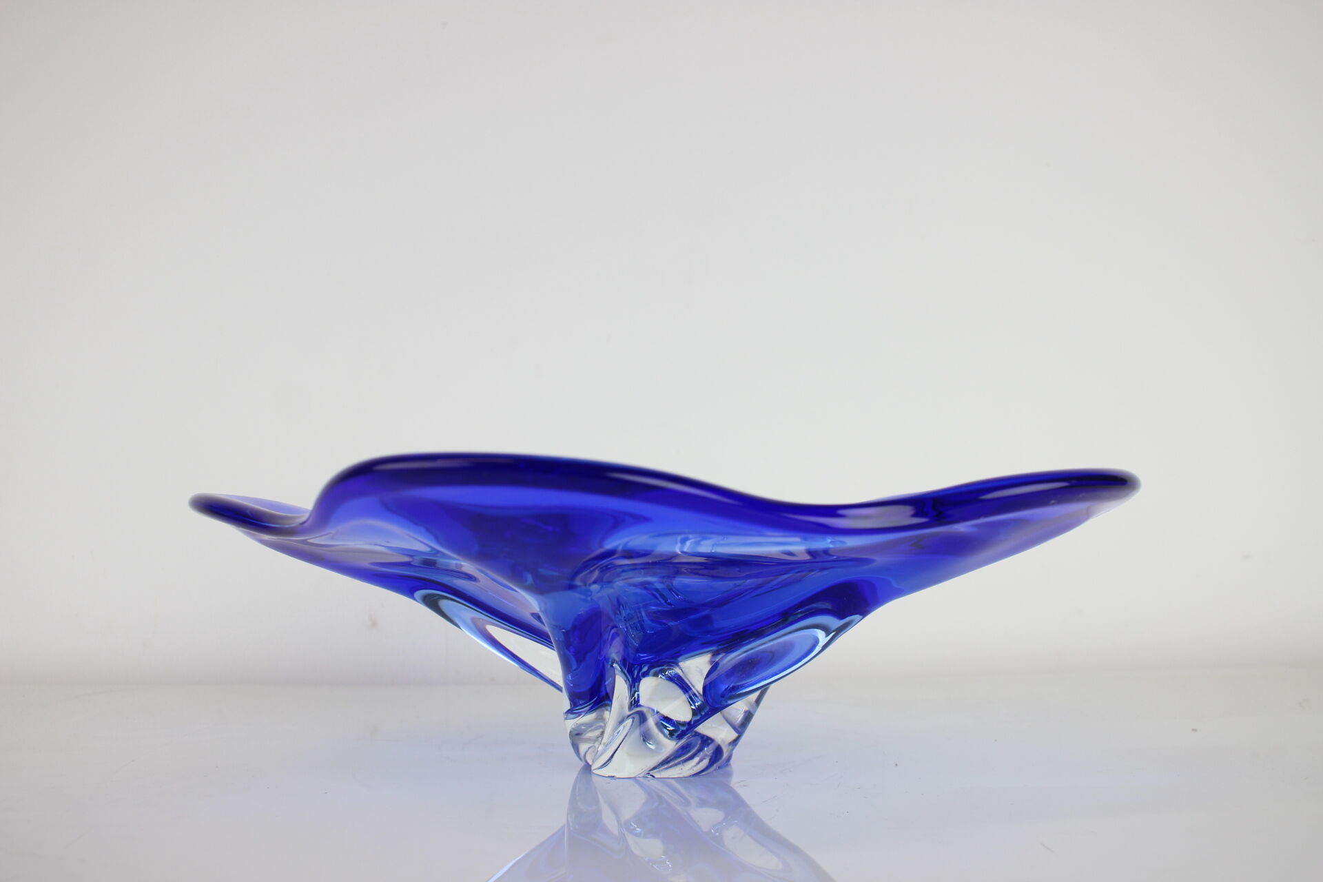 Czech art glass bowl by josef hospodka for chribska glassworks, 1960's