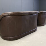 Canapés en cuir vintage, années 1970