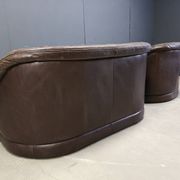 Canapés en cuir vintage, années 1970