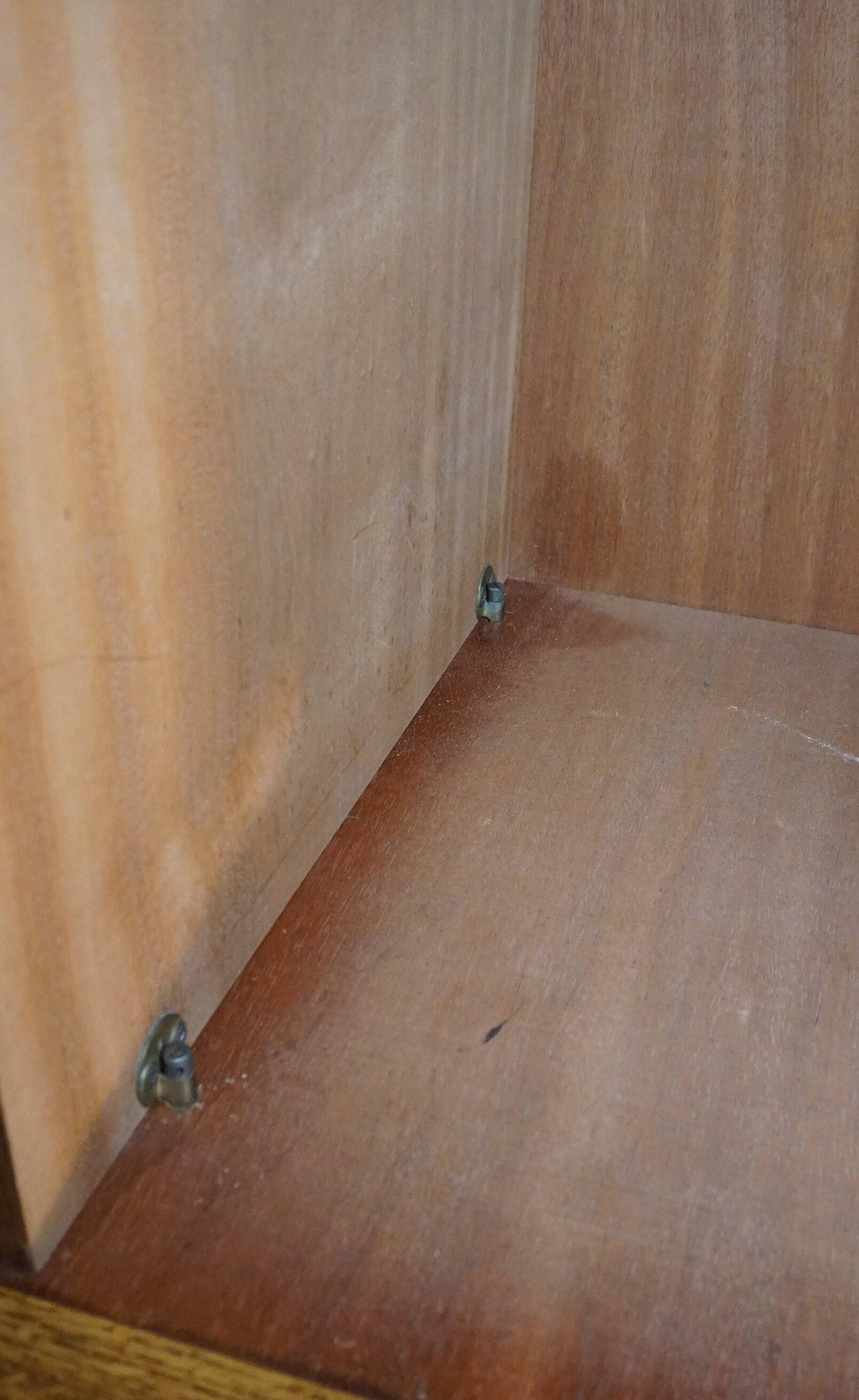 Vintage 2-door wardrobe from the 1950s with compass feet, easy assembly