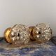 Pair of Scandinavian golden globe wall lights