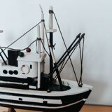 Wooden trawl fishing boat