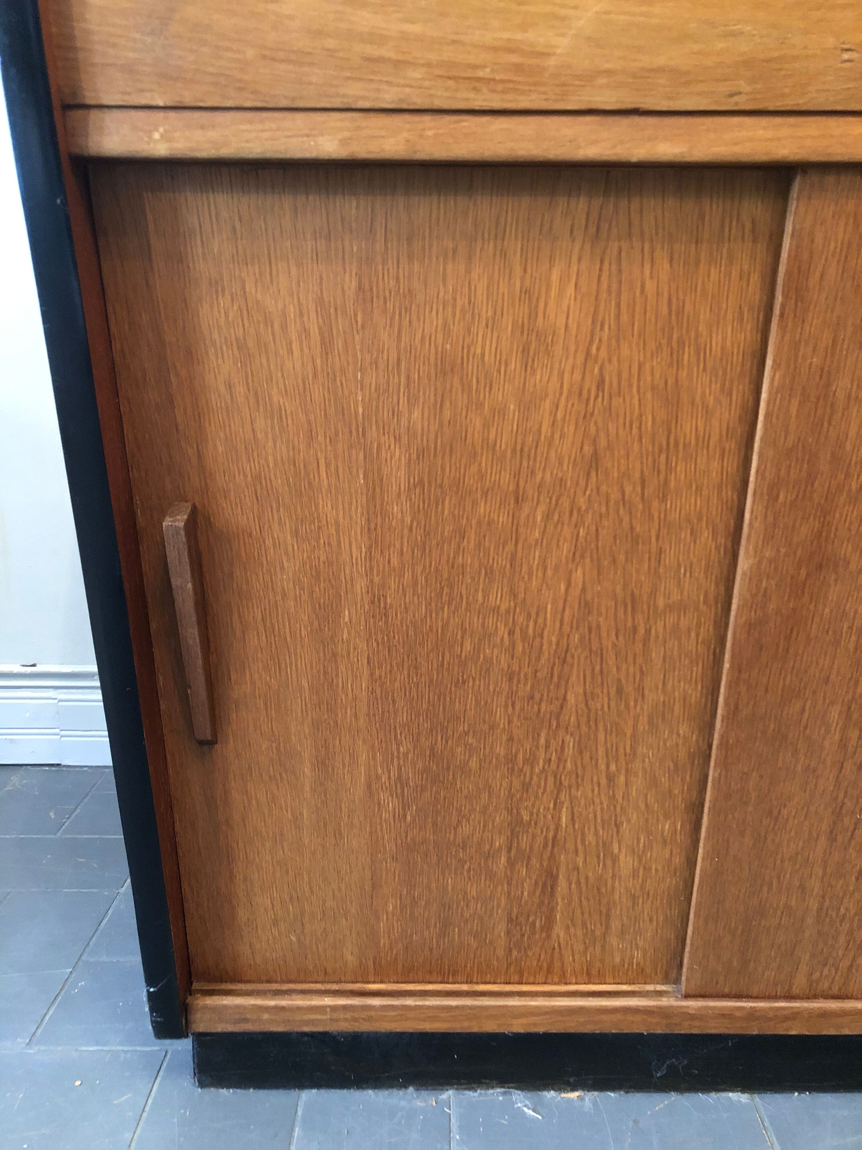 Vintage storage furniture, presentation counter