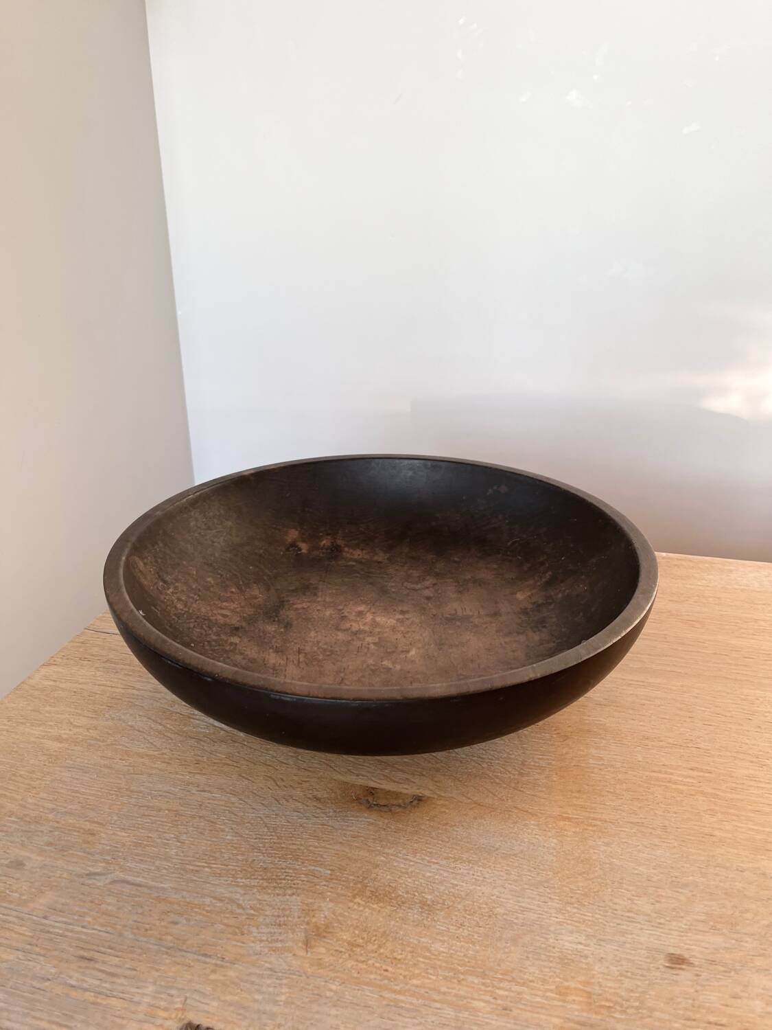 Large wooden bowl by Joshua Vogel at BCMT New York