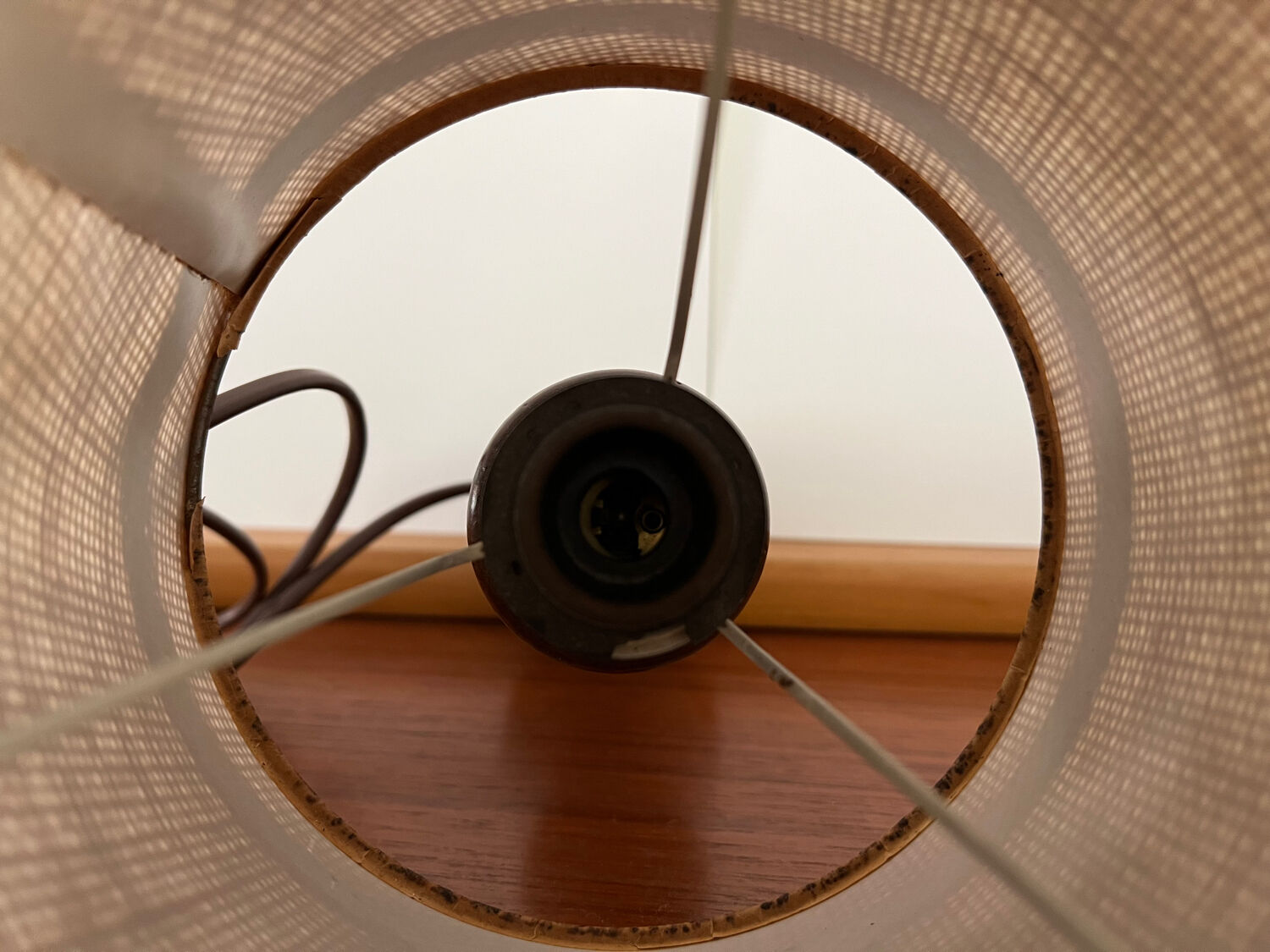 Vintage turned foot lamp