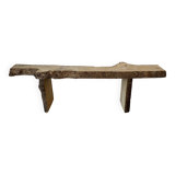 Raw wood bench