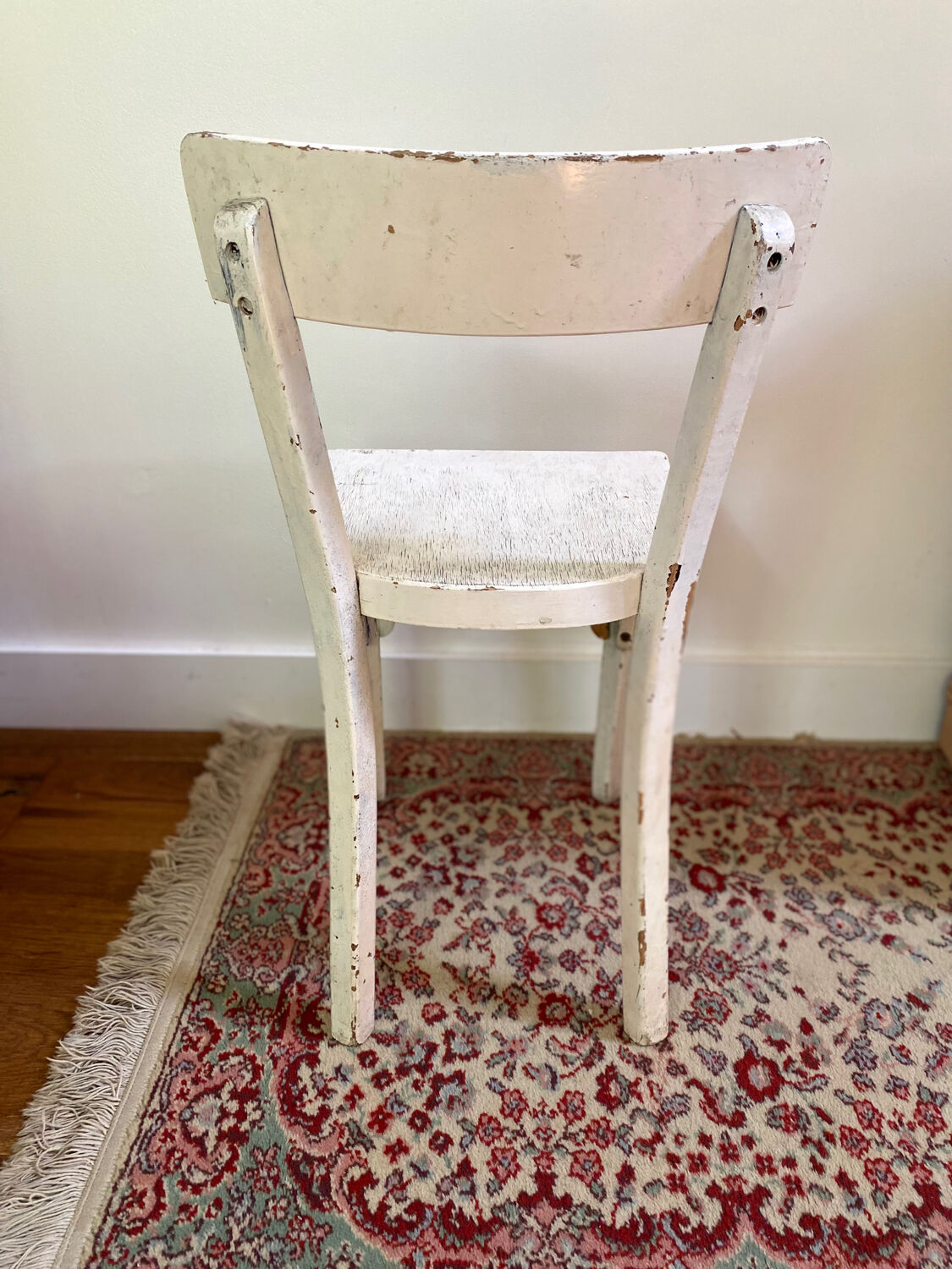 Small white wooden children's bistro chair
