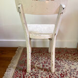 Petite chaise bistrot pour enfant en bois blanc