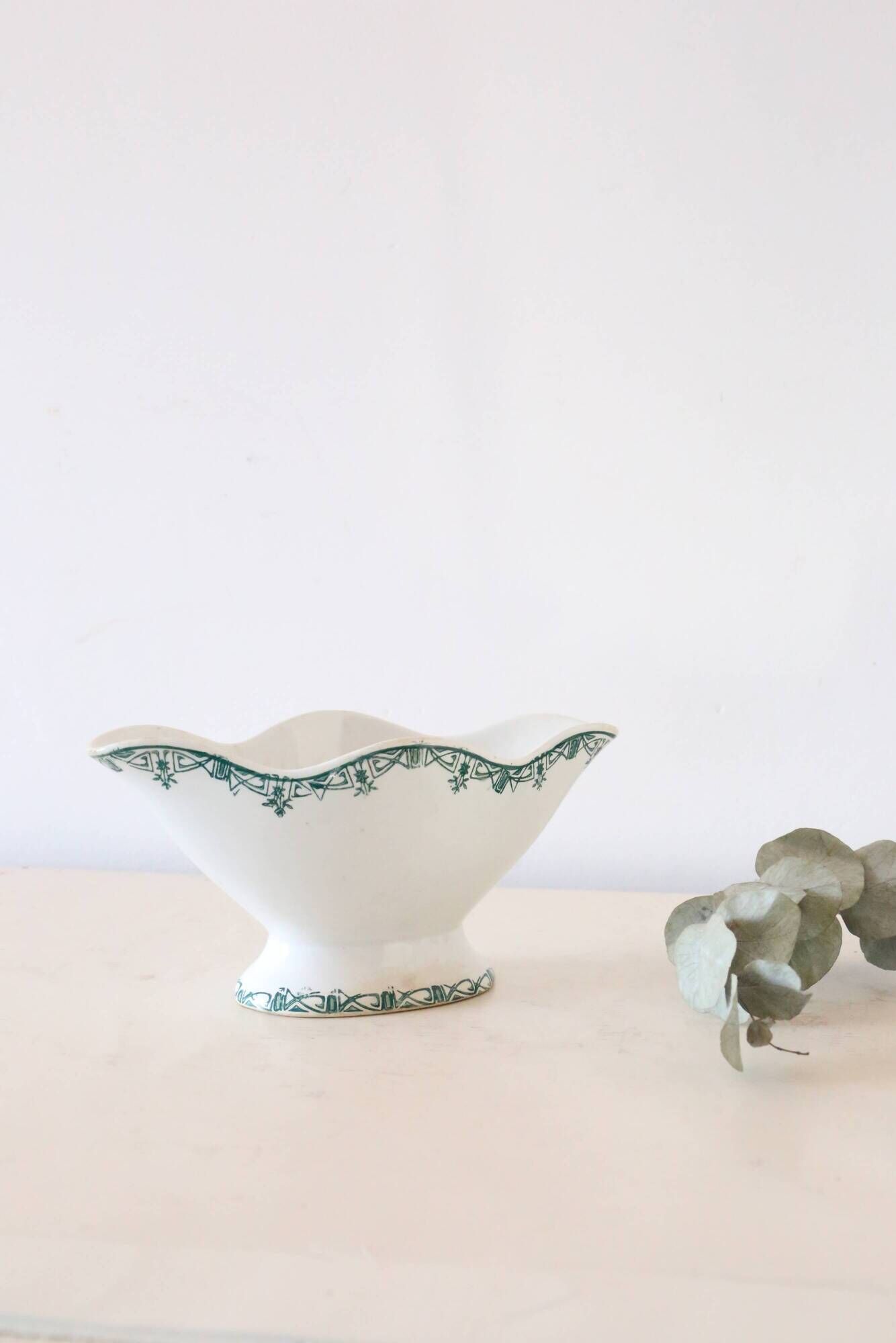 Gravy boat Terre de Fer from the French manufacture Saint Amand, vintage