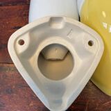 Vintage Bathroom Lamps in Ceramic by Ifö of Sweden with Opaline Shades from the 1960s