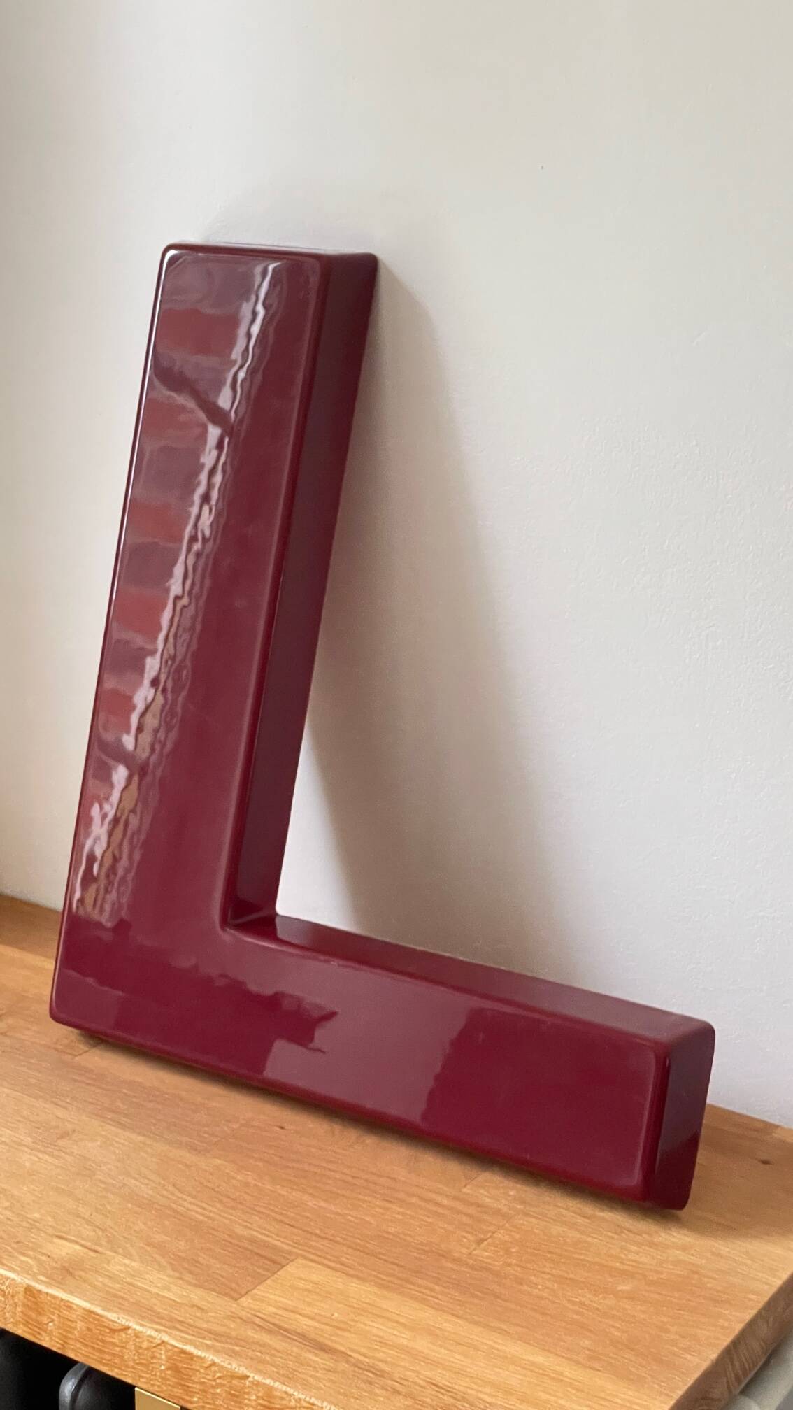 Sign Letter L in Vintage PLEXIGLAS