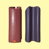 Set of 2 retro pink/purple vases made in denmark | fn art denmark ceramic pottery vases