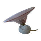 White porcelain bathroom wall light e and art deco pink glass