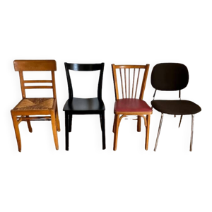 lot de 4 chaises dépareillées