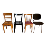 Set of 4 mismatched chairs