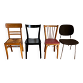 Set of 4 mismatched chairs