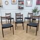 6 chaises scandinave vintage