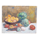 Tableau à la gouache nature morte aux artichauts