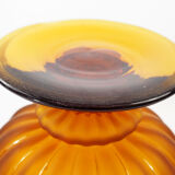 Art Deco Amber Glass Centerpiece Bowl-Circa 1930s