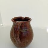Brown pyrite stoneware pitcher by Guy Baudat