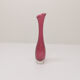 Scandinavian tulip vase in pink glass with fine white canes