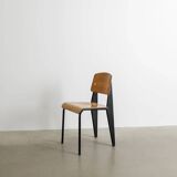 Vintage French Mid Century Jean Prouvé Metropole Standard Chair, 1950s